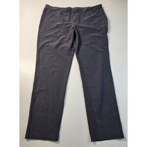 Eileen fisher size large L stretch pull on pants black EUC 27" inseam short mid